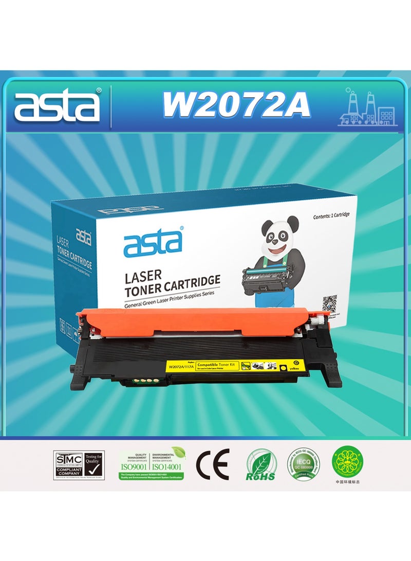 استا حبر ASTA 117A W2072A 178nw 179fnw متوافق مع طابعة الليزر الملونة 150a W 2072 117 A 178 179 150 nw fnw Yellow Y خرطوشة حبر Laserjet pr Office مستهلكة بديلة عالية الإنتاجية متميزة - Image 1